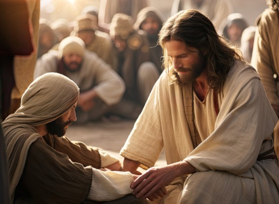 Jesús sanando a los enfermos