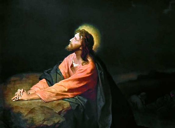 la oración de Jesús en el huerto